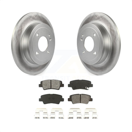 Rear Coated Disc Brake Rotors And Semi-Metallic Pads Kit For Hyundai Accent Kia Rio KGS-101470 by Transit Auto