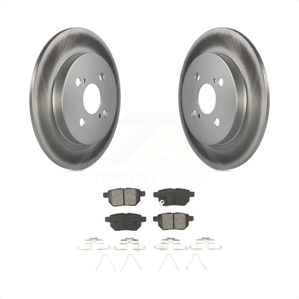 Rear Coated Disc Brake Rotors And Semi-Metallic Pads Kit For 2012-2018 Toyota Yaris KGS-101472 by Transit Auto