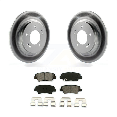 Rear Coated Disc Brake Rotors And Semi-Metallic Pads Kit For Hyundai Sonata Azera KGS-101474 by Transit Auto