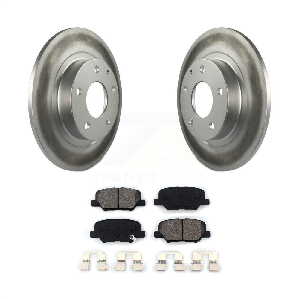 Rear Coated Disc Brake Rotors And Semi-Metallic Pads Kit For 2014-2015 Mazda 6 KGS-101476 by Transit Auto