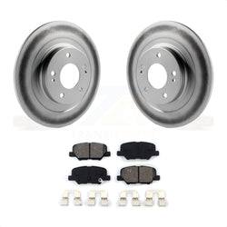 Rear Coated Disc Brake Rotors And Semi-Metallic Pads Kit For Mitsubishi Outlander Sport PHEV RVR KGS-101477