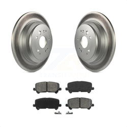 Rear Coated Disc Brake Rotors And Semi-Metallic Pads Kit For 2014-2016 Acura MDX KGS-101478