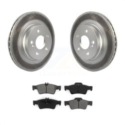 Rear Coated Disc Brake Rotors And Semi-Metallic Pads Kit For Mercedes-Benz E550 With 300mm Diameter Rotor KGS-101480