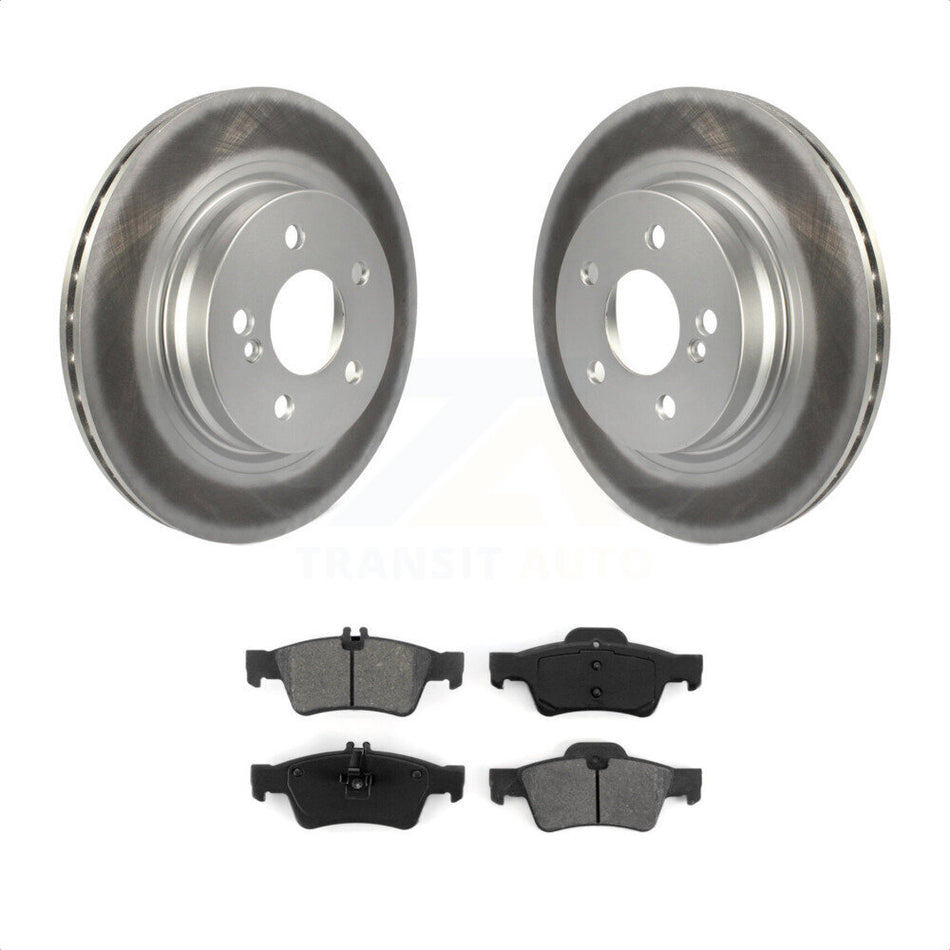 Rear Coated Disc Brake Rotors And Semi-Metallic Pads Kit For Mercedes-Benz E550 With 300mm Diameter Rotor KGS-101480 by Transit Auto