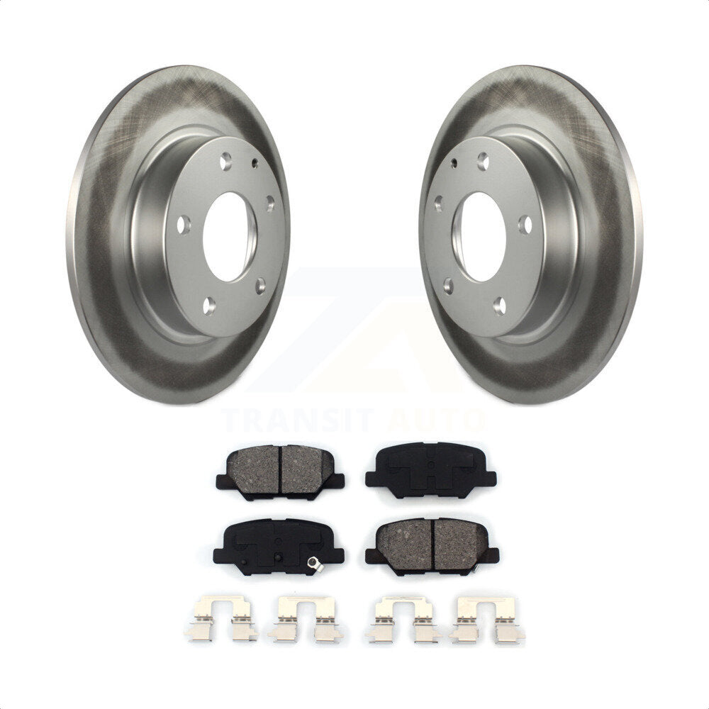 Rear Coated Disc Brake Rotors And Semi-Metallic Pads Kit For Mazda 3 Sport KGS-101482 by Transit Auto