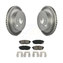 Rear Coated Disc Brake Rotors And Semi-Metallic Pads Kit For 2014-2018 Subaru Forester 2.0L KGS-101484