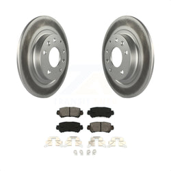 Rear Coated Disc Brake Rotors And Semi-Metallic Pads Kit For 2016-2018 Mazda CX-3 KGS-101487