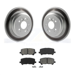 Rear Coated Disc Brake Rotors And Semi-Metallic Pads Kit For Honda Pilot Ridgeline Passport KGS-101488