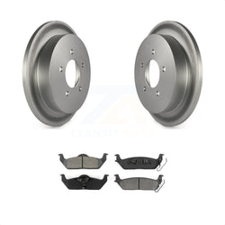 Rear Coated Disc Brake Rotors And Semi-Metallic Pads Kit For 2004 Ford F-150 With 5 Lug Wheels 11th Digit Of Vin Is C KGS-101576