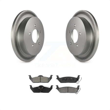 Rear Coated Disc Brake Rotors And Semi-Metallic Pads Kit For 2004 Ford F-150 With 5 Lug Wheels 11th Digit Of Vin Is C KGS-101576 by Transit Auto