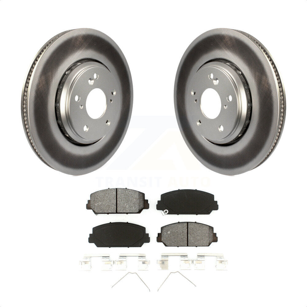 Front Coated Disc Brake Rotors And Semi-Metallic Pads Kit For Honda Civic Accord Acura ILX KGS-101592 by Transit Auto