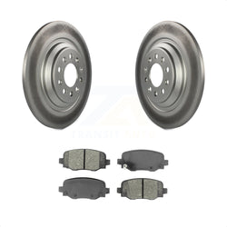 Rear Coated Disc Brake Rotors And Semi-Metallic Pads Kit For 2014-2021 Jeep Cherokee With Dual Piston Front Caliper KGS-101682