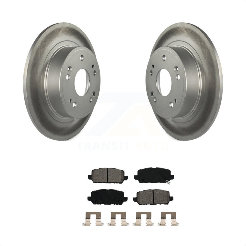 Rear Coated Disc Brake Rotors And Semi-Metallic Pads Kit For 2016-2022 Honda HR-V KGS-101683 by Transit Auto