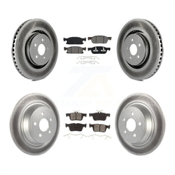 Front Rear Coated Disc Brake Rotors And Semi-Metallic Pads Kit For Ford Edge Lincoln MKX Nautilus KGS-101706