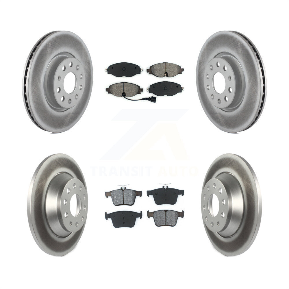 Front Rear Coated Disc Brake Rotors And Semi-Metallic Pads Kit For Audi TT Quattro KGS-101718 by Transit Auto