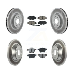Front Rear Coated Disc Brake Rotors And Semi-Metallic Pads Kit For Audi TT Quattro KGS-101718