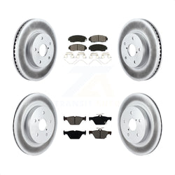 Front Rear Coated Disc Brake Rotors And Semi-Metallic Pads Kit For 2016-2019 Subaru Legacy 2.5L KGS-101737