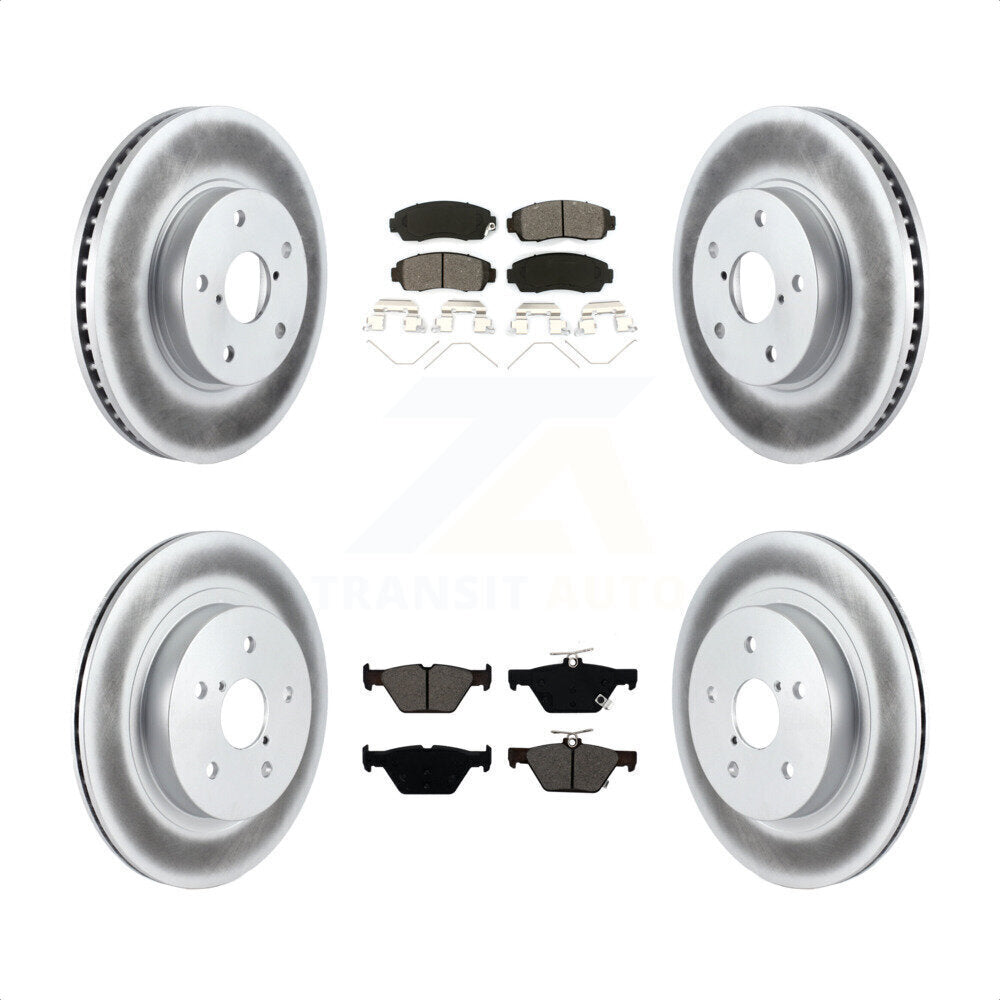 Front Rear Coated Disc Brake Rotors And Semi-Metallic Pads Kit For 2016-2019 Subaru Legacy 2.5L KGS-101737 by Transit Auto