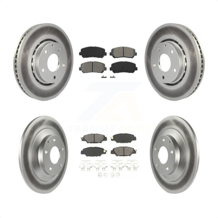 Front Rear Coated Disc Brake Rotors And Semi-Metallic Pads Kit For Mazda CX-5 KGS-101739 by Transit Auto