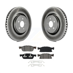 Front Coated Disc Brake Rotors And Semi-Metallic Pads Kit For Ford Edge Lincoln MKX Nautilus KGS-101764