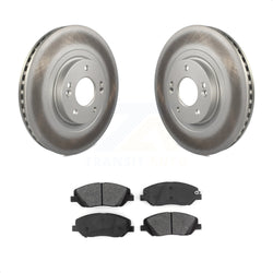 Front Coated Disc Brake Rotors And Semi-Metallic Pads Kit For Hyundai Santa Fe XL KGS-101769
