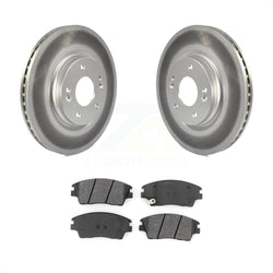 Front Coated Disc Brake Rotors And Semi-Metallic Pads Kit For Hyundai Elantra Tucson Kia Sportage KGS-101770