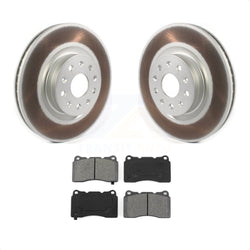 Front Coated Disc Brake Rotors And Semi-Metallic Pads Kit For Cadillac CTS CT6 Chevrolet Camaro KGS-101782