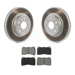 Front Coated Disc Brake Rotors And Semi-Metallic Pads Kit For Chevrolet Camaro Cadillac CTS CT6 KGS-101783