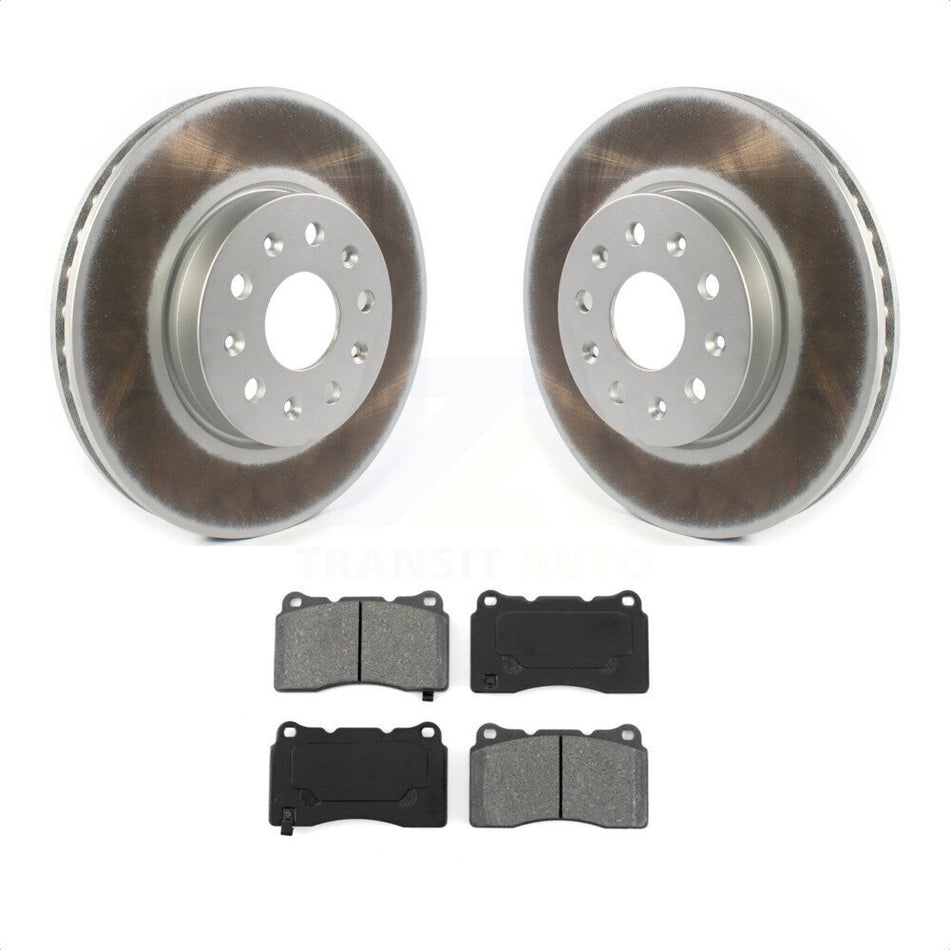 Front Coated Disc Brake Rotors And Semi-Metallic Pads Kit For Chevrolet Camaro Cadillac CTS CT6 KGS-101783 by Transit Auto