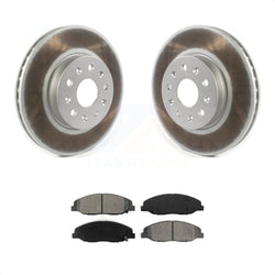 Front Coated Disc Brake Rotors And Semi-Metallic Pads Kit For Cadillac CTS Without Heavy Duty Brakes KGS-101785