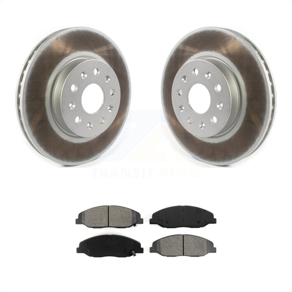 Front Coated Disc Brake Rotors And Semi-Metallic Pads Kit For Cadillac CTS Without Heavy Duty Brakes KGS-101785 by Transit Auto