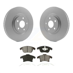 Front Coated Disc Brake Rotors And Semi-Metallic Pads Kit For 2019-2020 Ford Police Responder Hybrid SSV Plug-In KGS-101786
