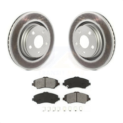 Front Coated Disc Brake Rotors And Semi-Metallic Pads Kit For Jeep Wrangler JK With 332mm Diameter Rotor KGS-101788