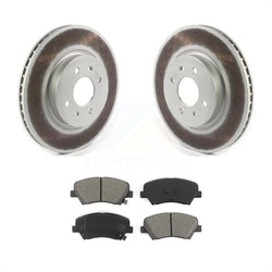 Front Coated Disc Brake Rotors And Semi-Metallic Pads Kit For Kia Rio KGS-101797