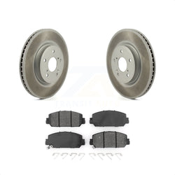 Front Coated Disc Brake Rotors And Semi-Metallic Pads Kit For Honda CR-V KGS-101807