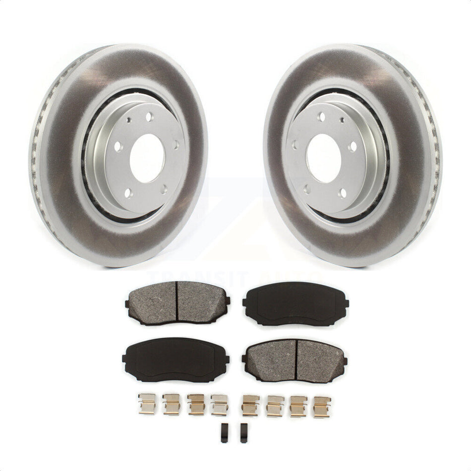 Front Coated Disc Brake Rotors And Semi-Metallic Pads Kit For Mazda CX-5 CX-9 KGS-101808 by Transit Auto