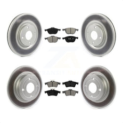Front Rear Coated Disc Brake Rotors And Semi-Metallic Pads Kit For Ford EcoSport KGS-101819