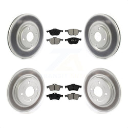 Front Rear Coated Disc Brake Rotors And Semi-Metallic Pads Kit For Ford EcoSport KGS-101820
