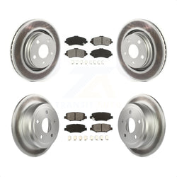 Front Rear Coated Disc Brake Rotors And Semi-Metallic Pads Kit For Jeep Wrangler JK With 332mm Diameter Rotor KGS-101821