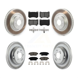 Front Rear Coated Disc Brake Rotors And Semi-Metallic Pads Kit For Hyundai Genesis KGS-101839