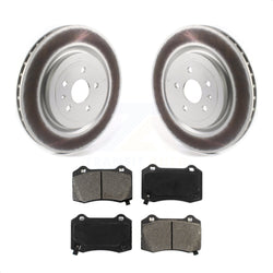 Rear Coated Disc Brake Rotors And Semi-Metallic Pads Kit For Chevrolet Camaro Cadillac CTS KGS-101860