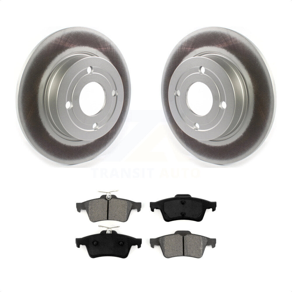 Rear Coated Disc Brake Rotors And Semi-Metallic Pads Kit For Ford EcoSport KGS-101864 by Transit Auto