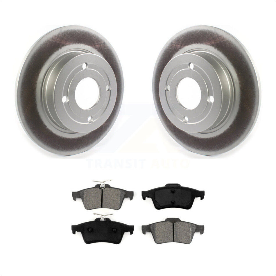 Rear Coated Disc Brake Rotors And Semi-Metallic Pads Kit For Ford EcoSport KGS-101864 by Transit Auto