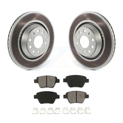 Rear Coated Disc Brake Rotors And Semi-Metallic Pads Kit For 2013 Volkswagen GTI With 310mm Diameter Rotor KGS-101867