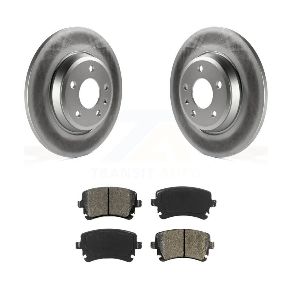 Rear Coated Disc Brake Rotors And Semi-Metallic Pads Kit For Audi Q5 A4 allroad KGS-101870 by Transit Auto