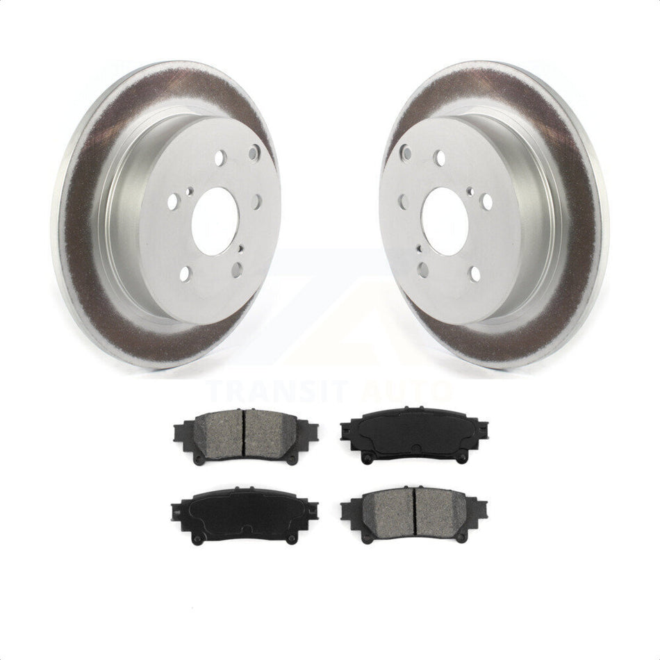 Rear Coated Disc Brake Rotors And Semi-Metallic Pads Kit For Toyota Prius V Mirai KGS-101872 by Transit Auto