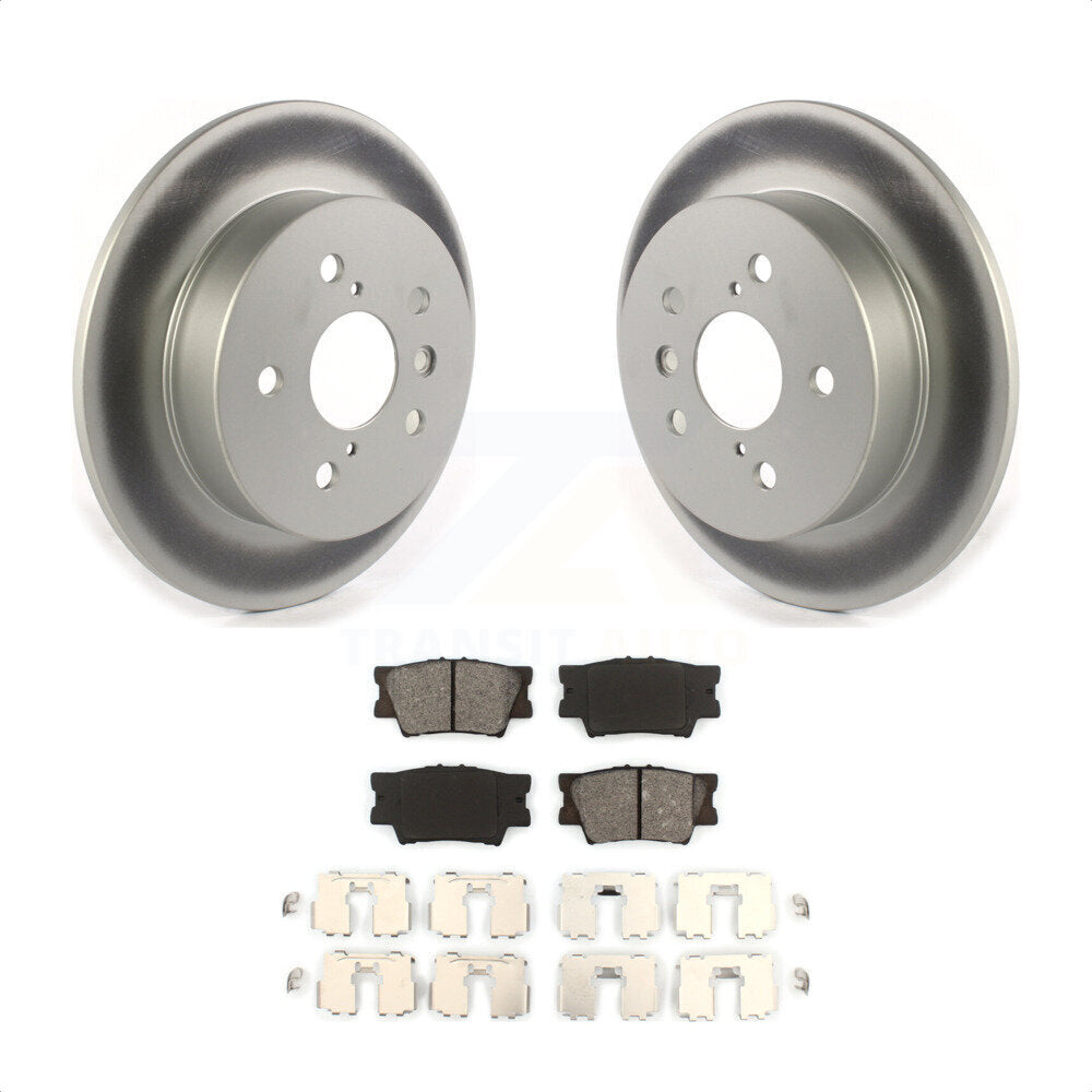 Rear Coated Disc Brake Rotors And Semi-Metallic Pads Kit For Toyota Camry KGS-101874 by Transit Auto