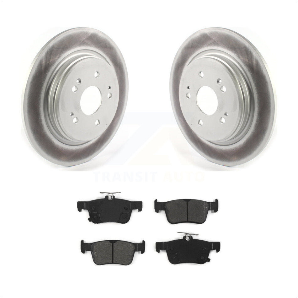 Rear Coated Disc Brake Rotors And Semi-Metallic Pads Kit For 2019-2022 Acura RDX KGS-101876 by Transit Auto