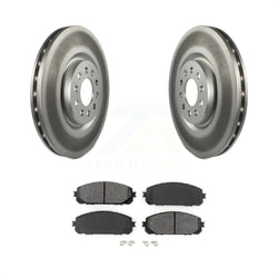 Front Coated Disc Brake Rotors And Semi-Metallic Pads Kit For 2014-2021 Jeep Cherokee With Dual Piston Caliper KGS-101881