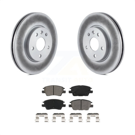 Front Coated Disc Brake Rotors And Semi-Metallic Pads Kit For Chevrolet Cruze Volt Bolt EV EUV KGS-101906 by Transit Auto